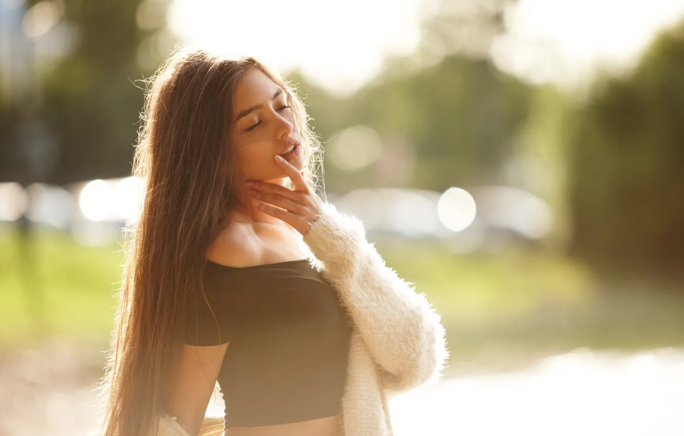 Photo wallpaper summer, girl, face, hair