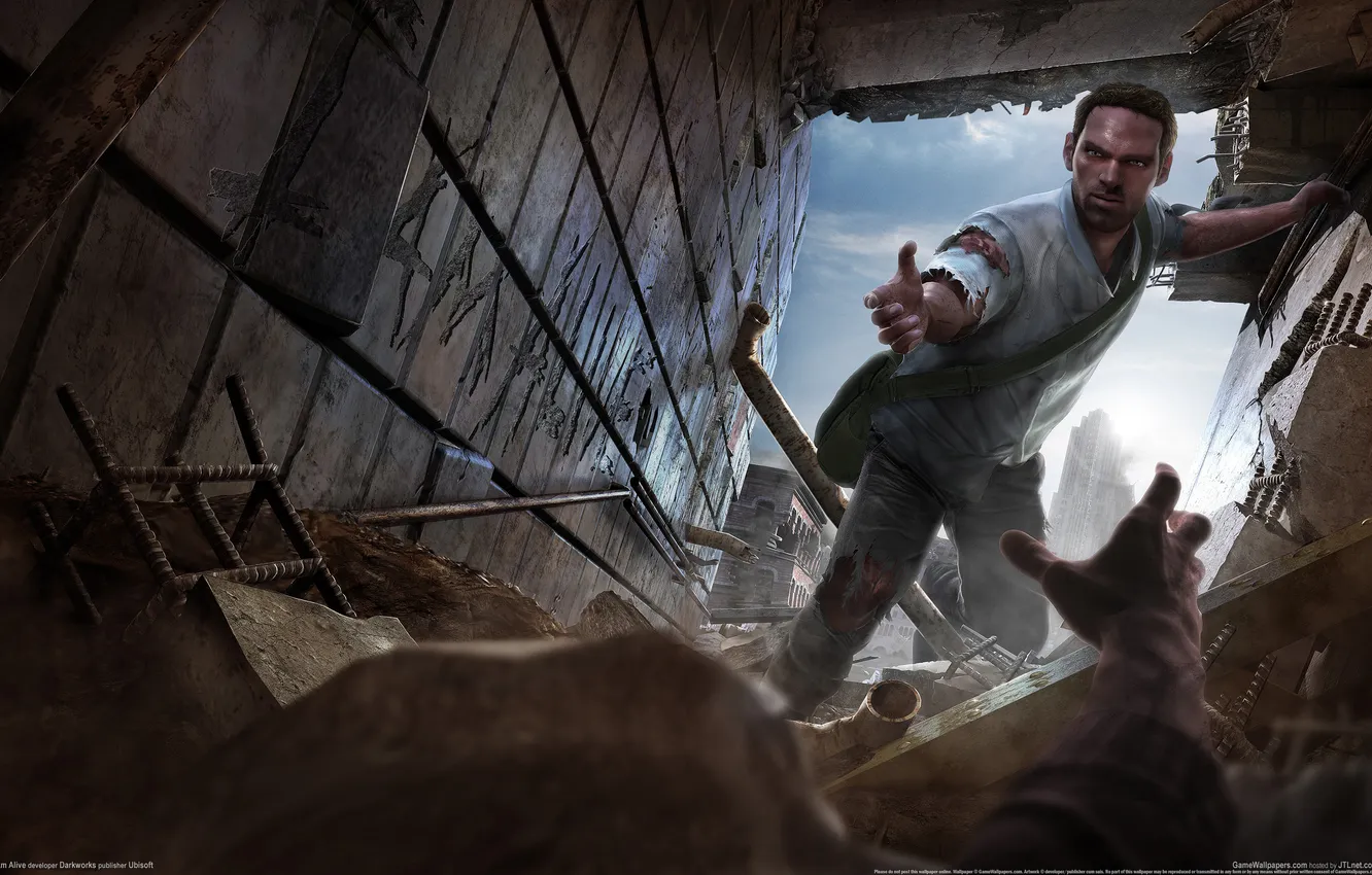 Photo wallpaper the city, metro, Apocalypse, man, destruction, ruins, i am alive