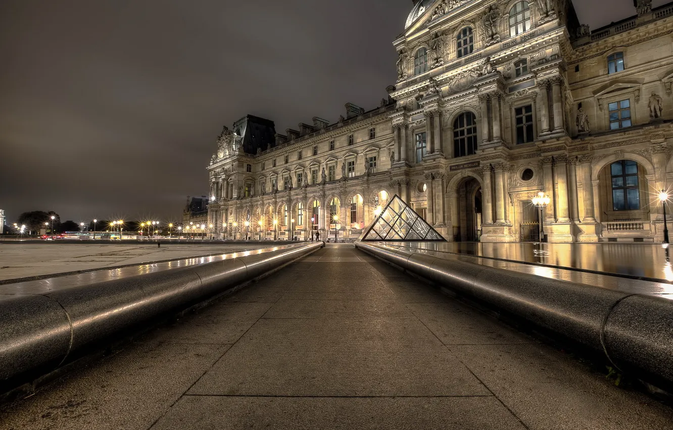 Photo wallpaper the city, Paris, The Louvre