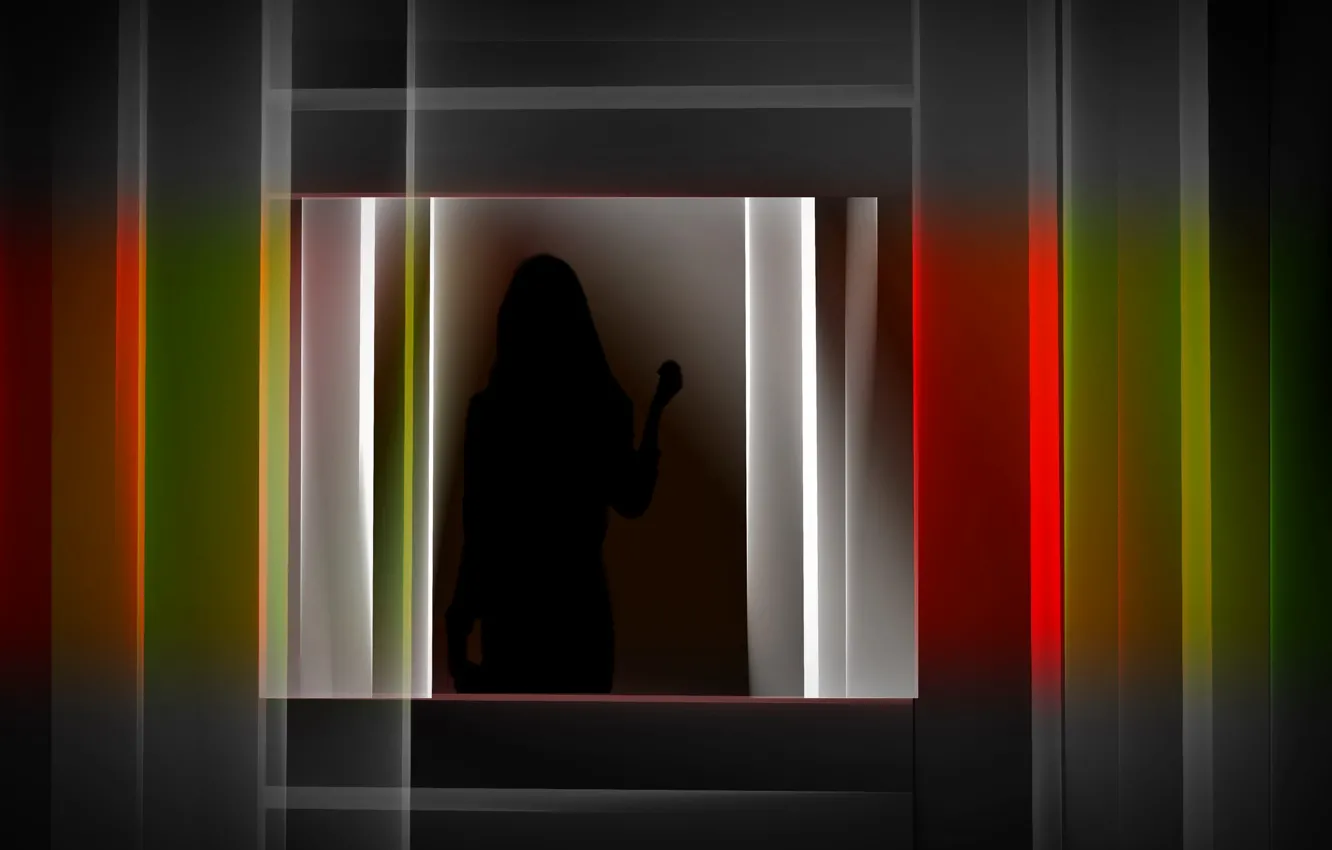 Photo wallpaper color, silhouette, form