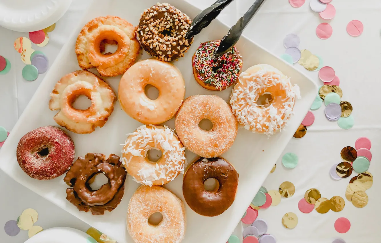Photo wallpaper food, donuts, cakes