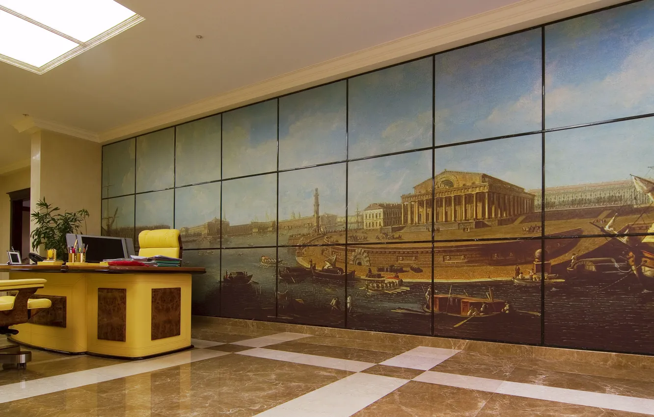 Photo wallpaper design, style, interior, office, mural, the room