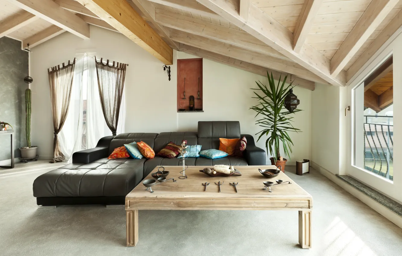 Photo wallpaper table, furniture, interior, living room, living room, interior, table, furniture
