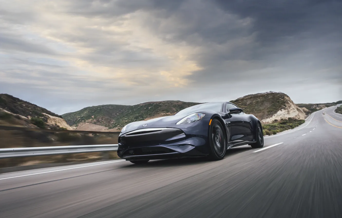 Photo wallpaper road, speed, Karma, Karma Revero GT, Revero