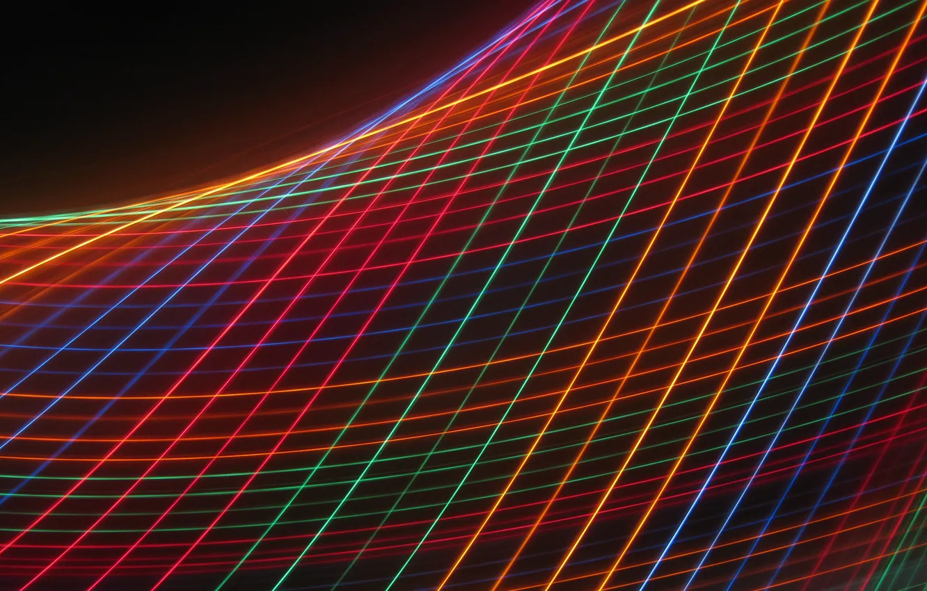 Photo wallpaper rays, light, mesh, color, the volume