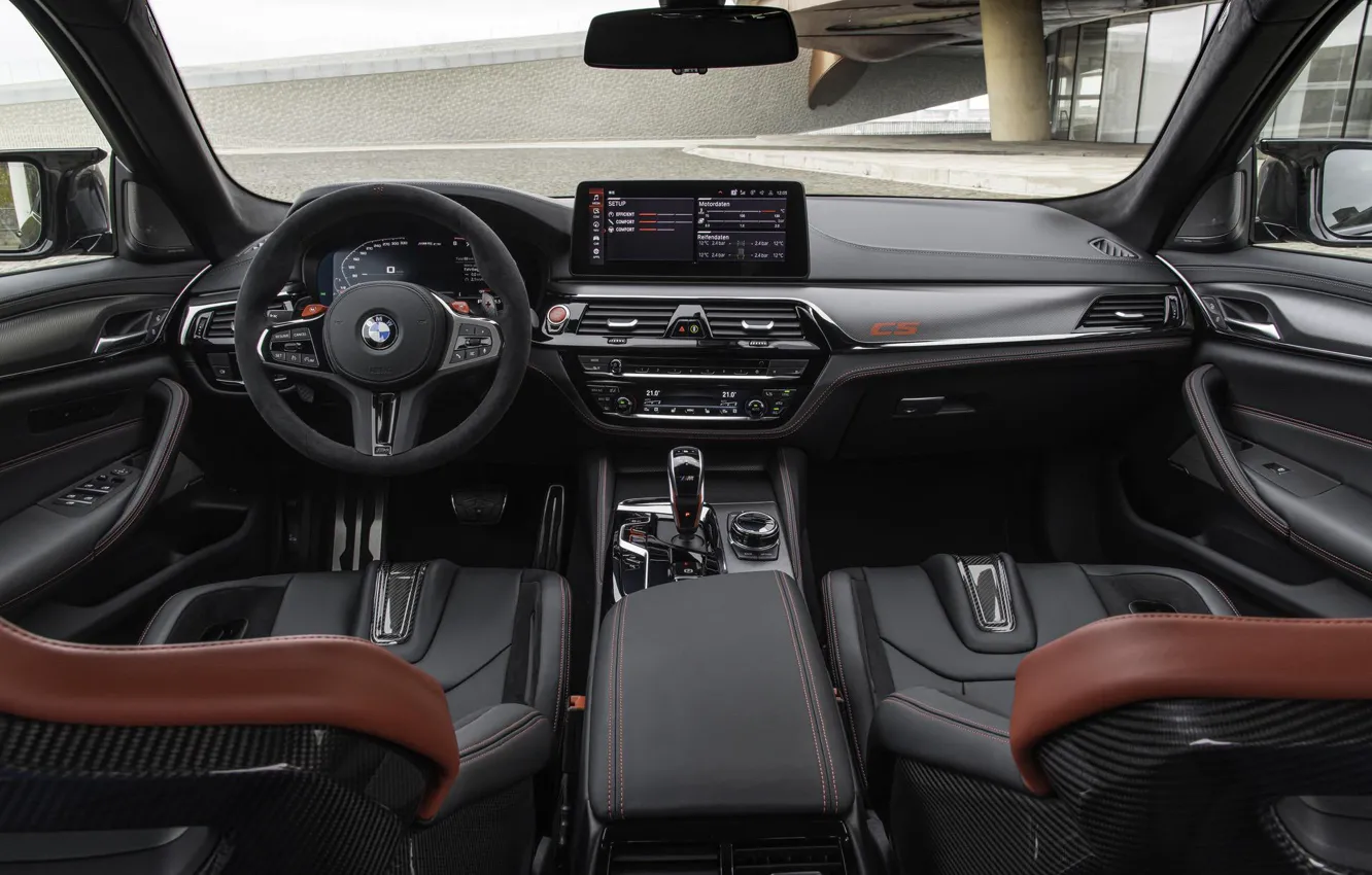 Photo wallpaper design, interior, the wheel, BMW, display, design, interior, steering wheel