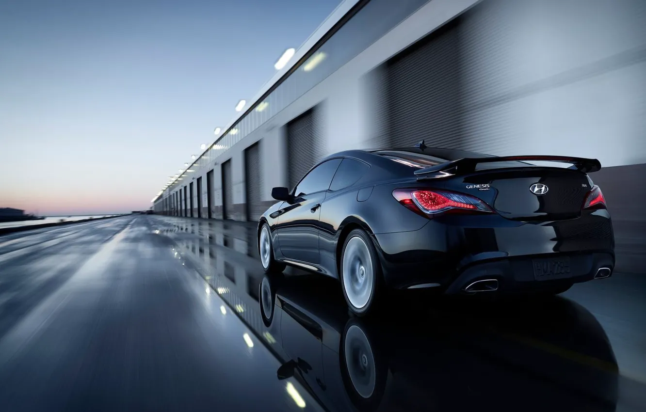 Photo wallpaper road, speed, Hyundai