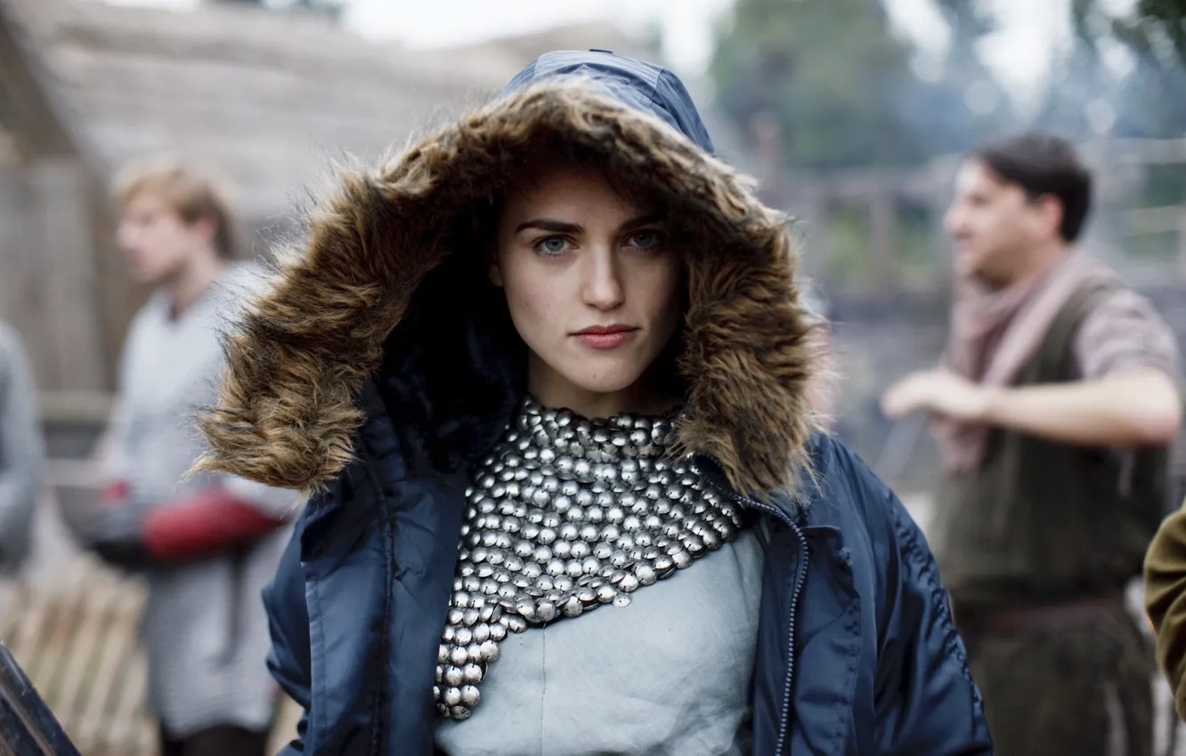 Photo wallpaper girl, hood, Katie McGrath