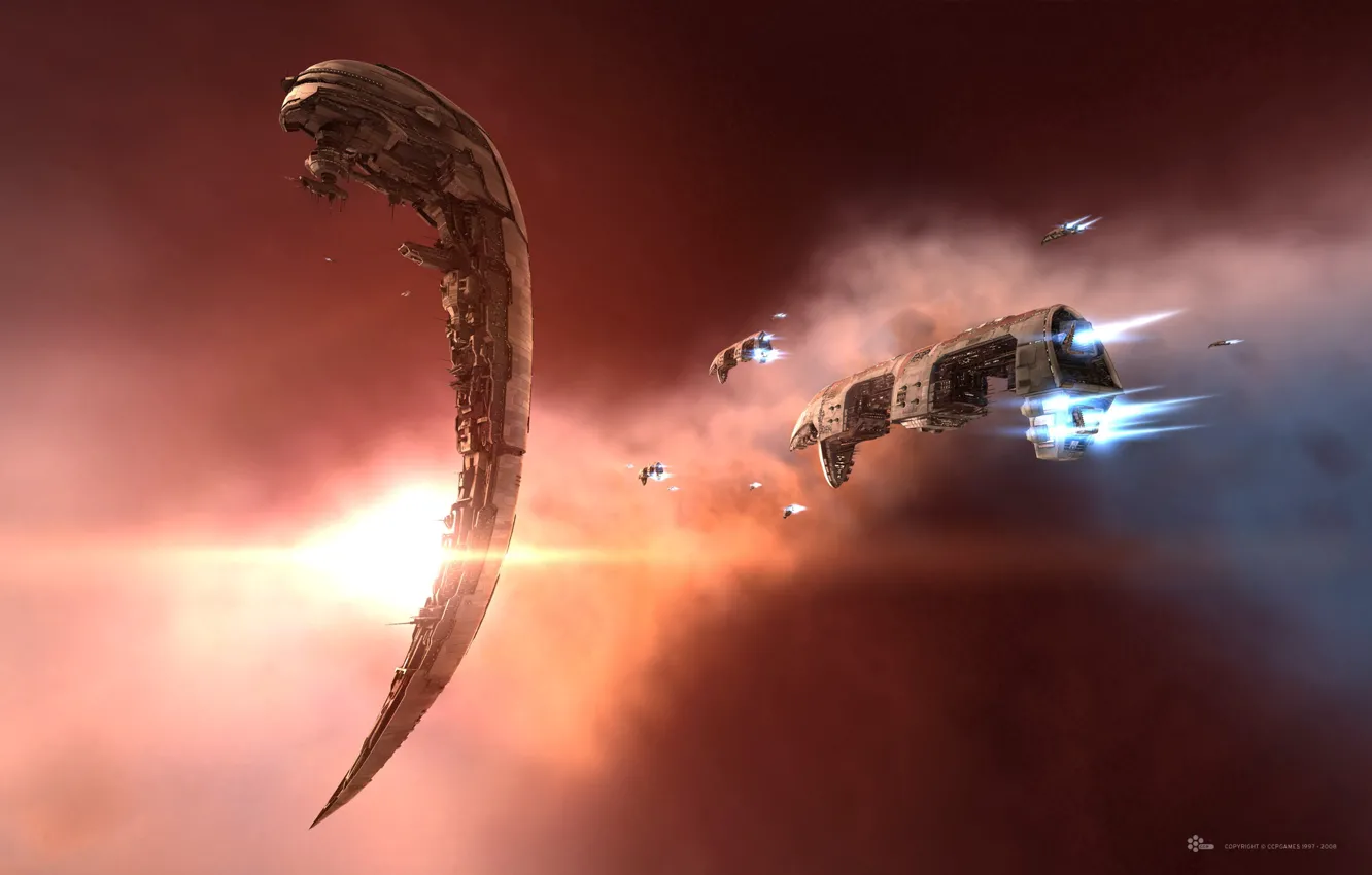 Photo wallpaper space, planet, station, space, spaceship, station, eve online, space ship