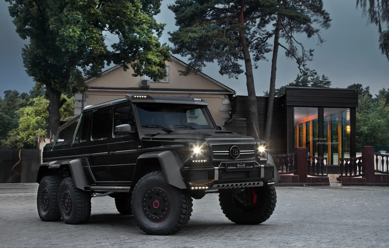 Photo wallpaper Mercedes-Benz, Brabus, Gelandewagen, G63 AMG, 6X6, Tuning by, Chensan Photographer