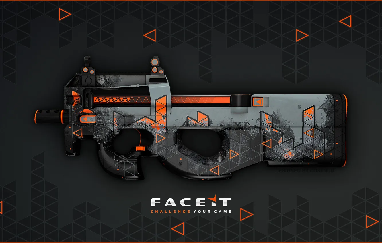 Photo wallpaper weapons, counter strike global offensive, P90, fn