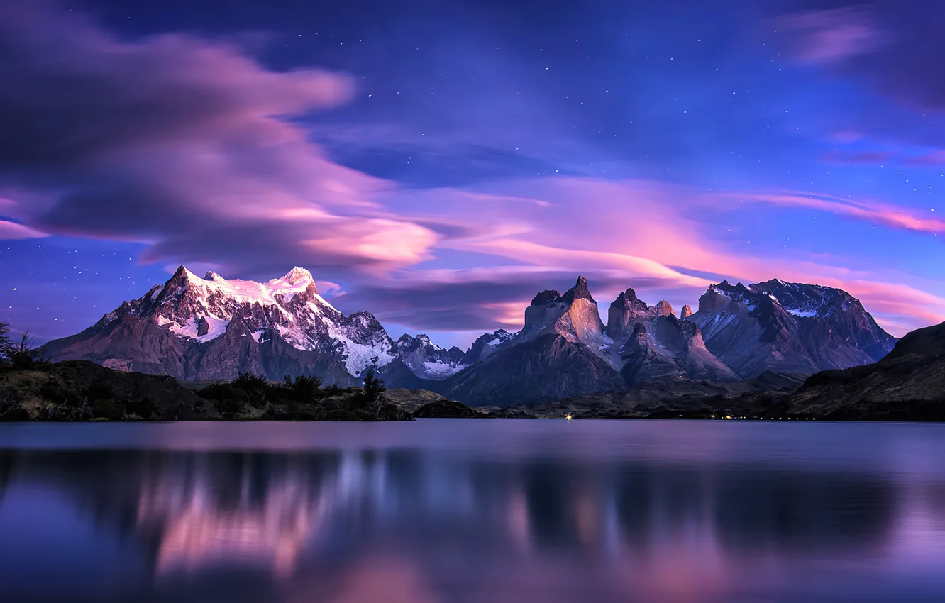 Photo wallpaper wallpaper, sky, nature, park, mountains, lake, Torres del Paine
