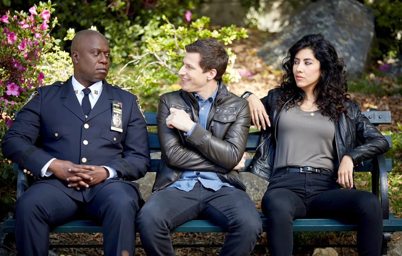 Photo wallpaper fox, USA, cast, NY, Diaz, Jake Peralta, Ray Holt, Brooklyn Nine-Nine