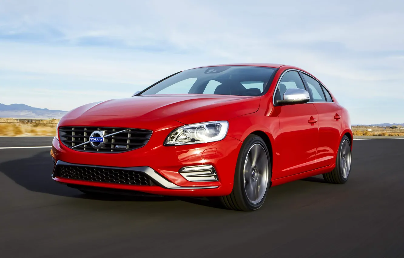 Photo wallpaper Volvo, red, s60, volvo, front