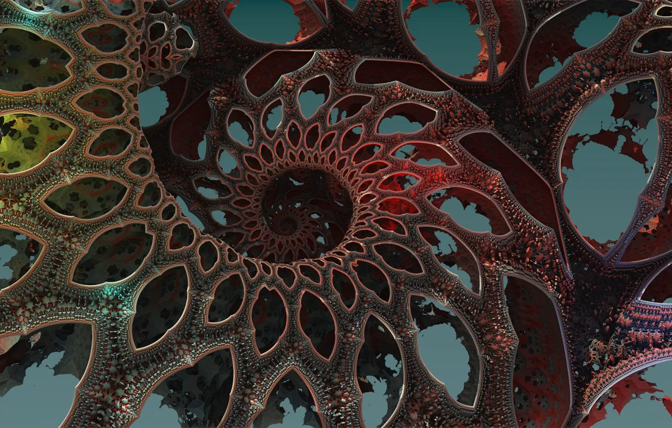 Photo wallpaper pattern, curls, the volume