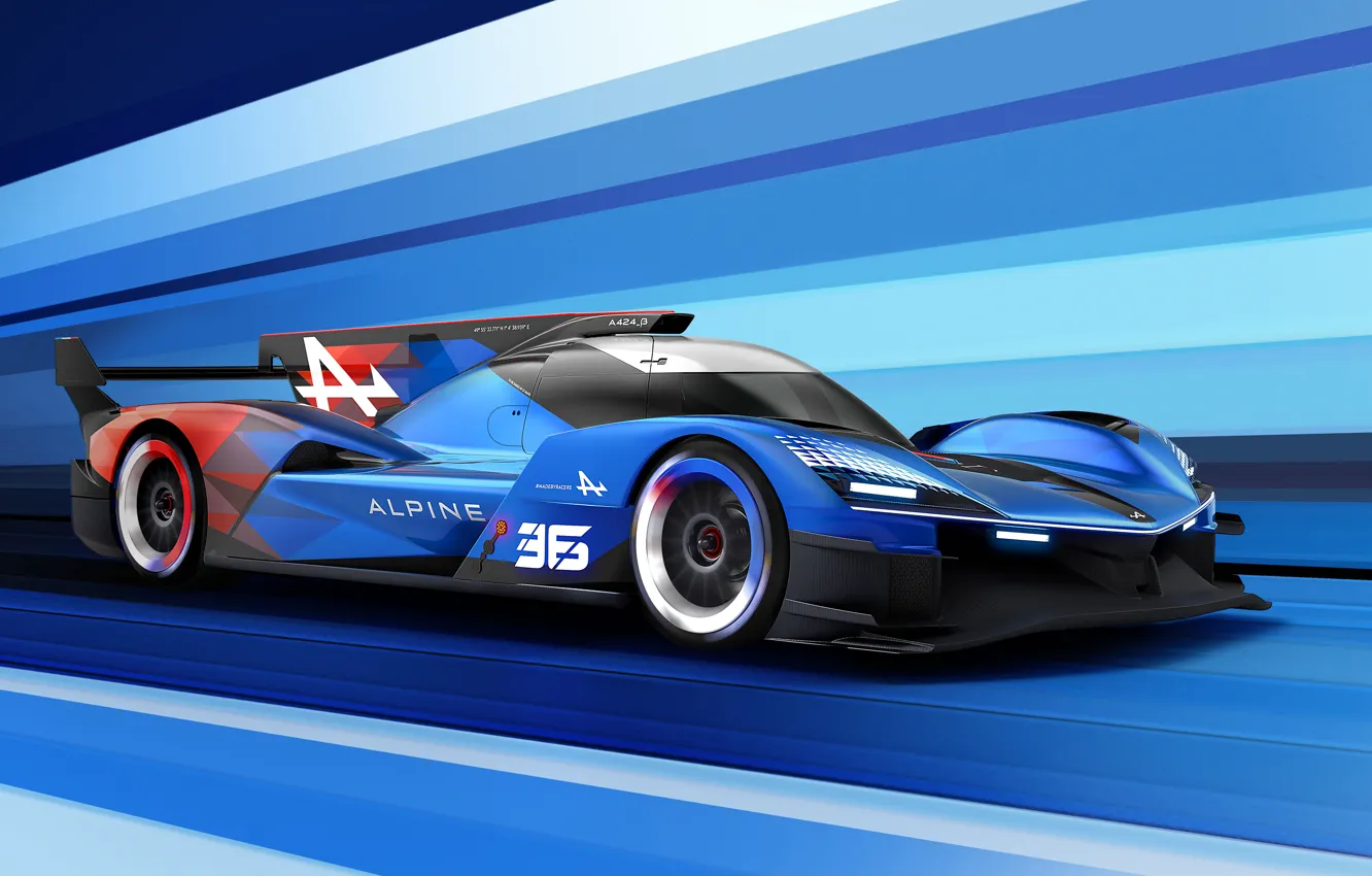 Photo wallpaper car, speed, Alpine, Alpine A424_β Prototype, A424