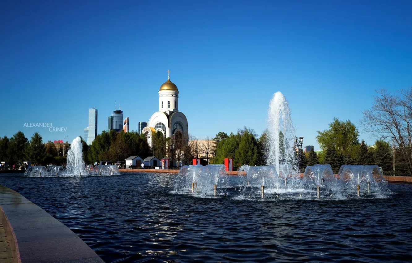 Photo wallpaper photographer, Church, fountain, photography, photographer, Alexander Grinev