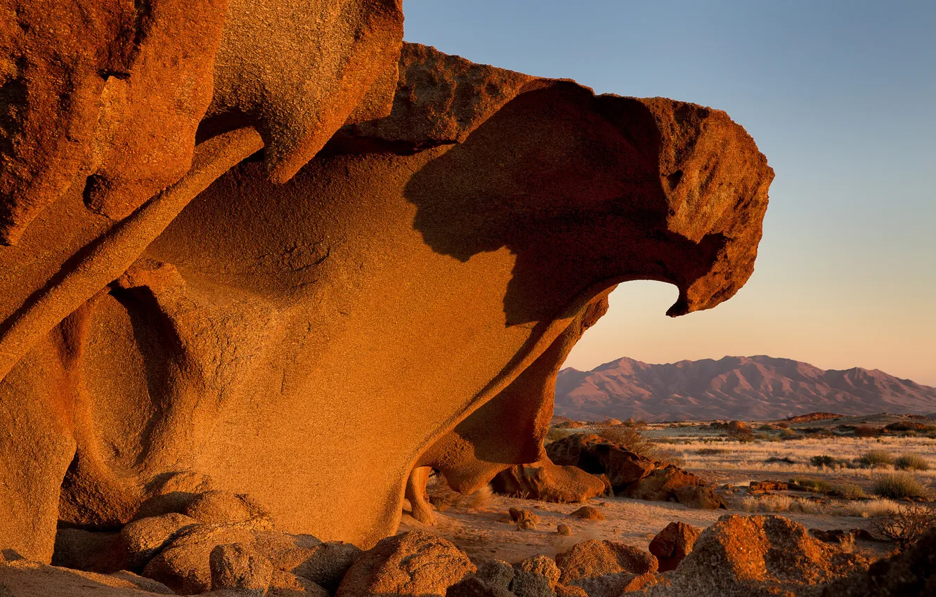 Photo wallpaper landscape, mountains, stones, rocks, eagle
