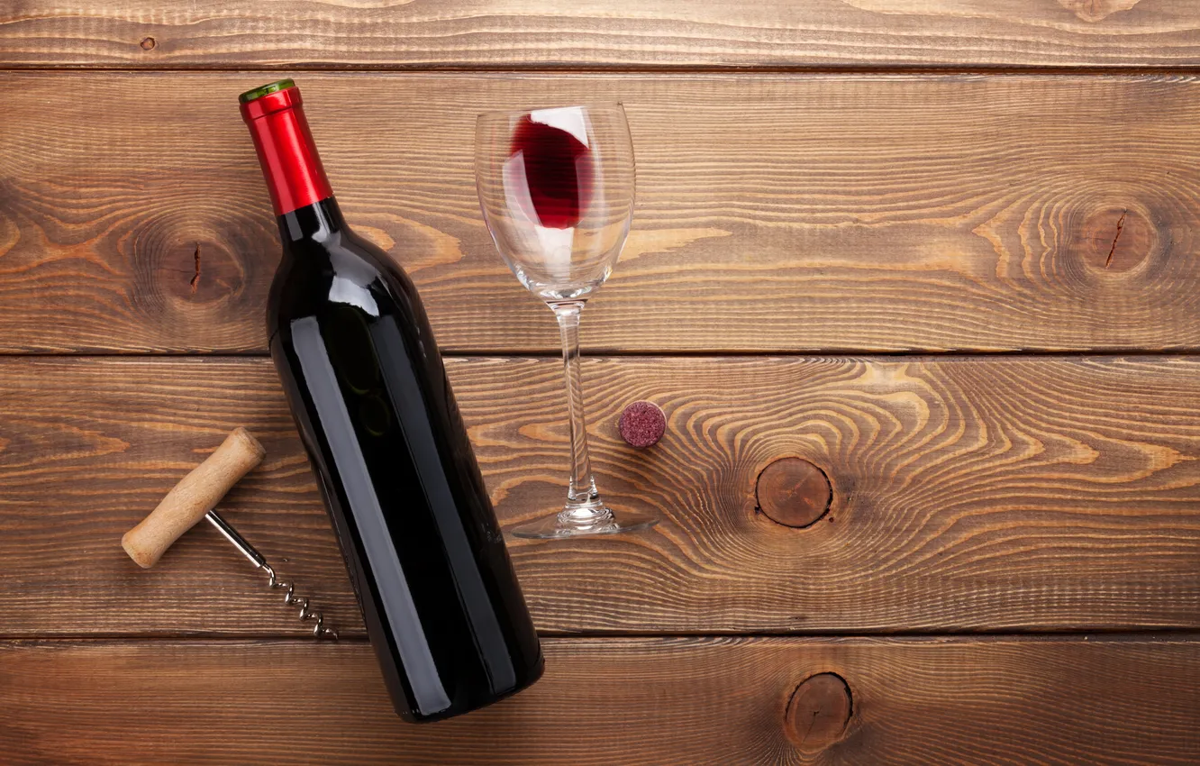 Photo wallpaper wine, floor, bottle, corkscrew