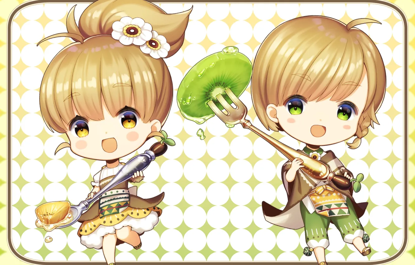 Photo wallpaper children, food, baby