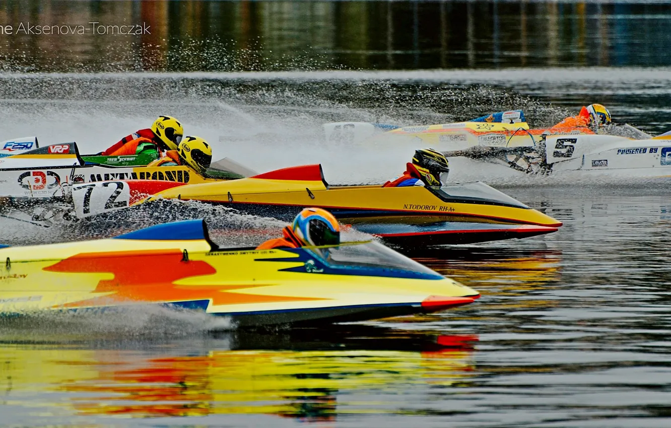 Photo wallpaper race, boat, speed