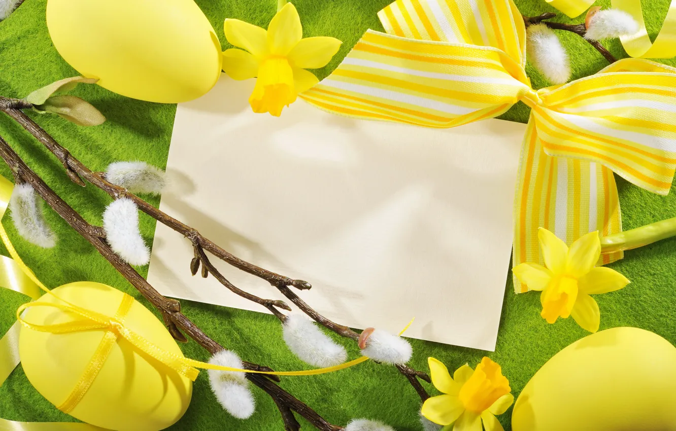Photo wallpaper photo, Easter, Eggs, Holiday, Bow