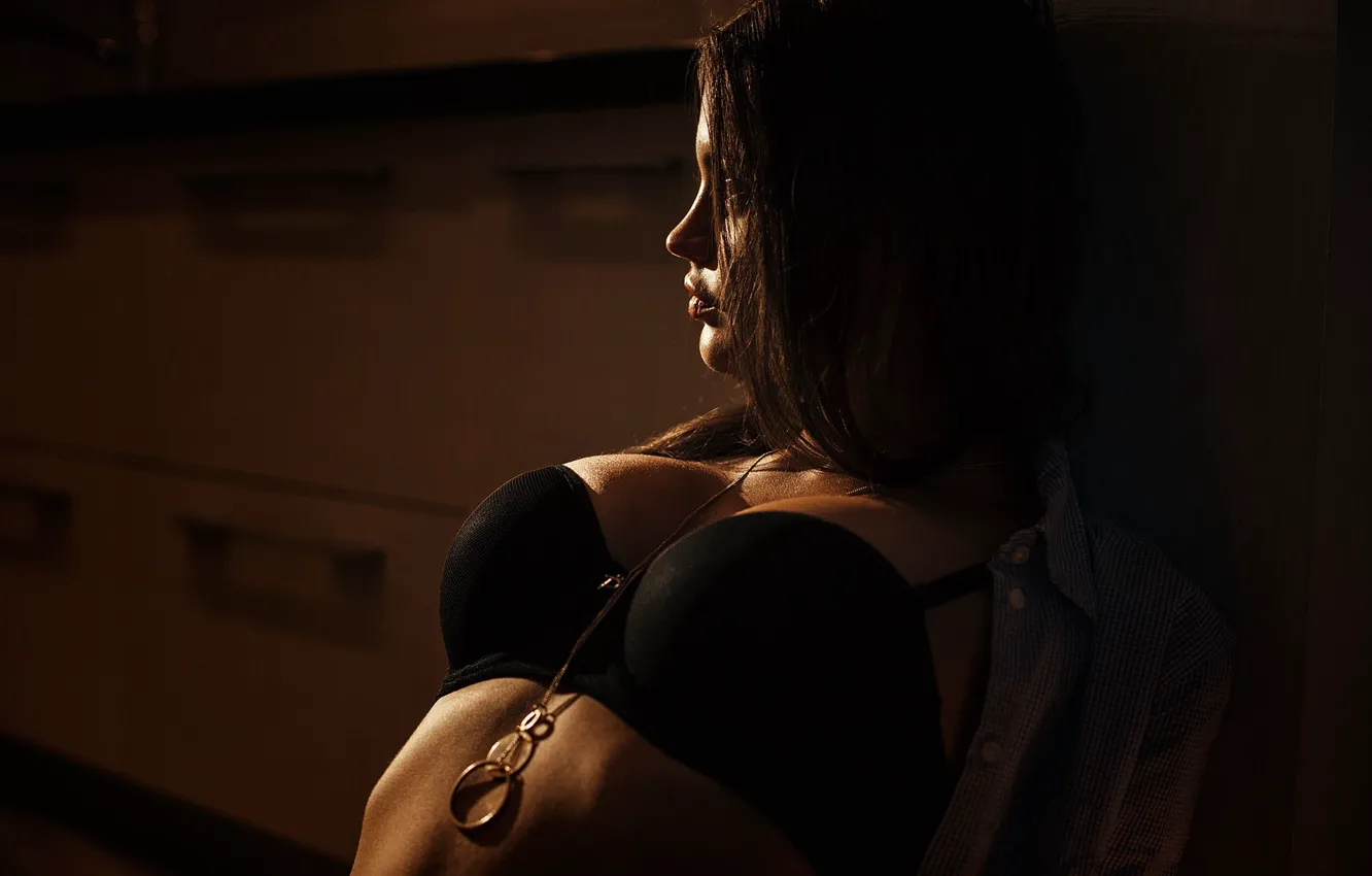 Photo wallpaper chest, girl, bra, Ruslan Kid