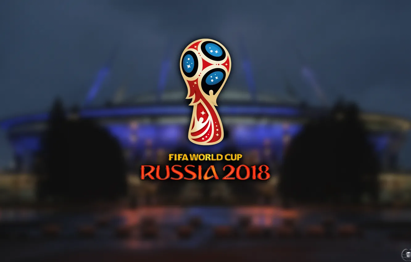 Photo wallpaper The evening, Sport, Logo, Football, Saint Petersburg, Logo, Russia, 2018