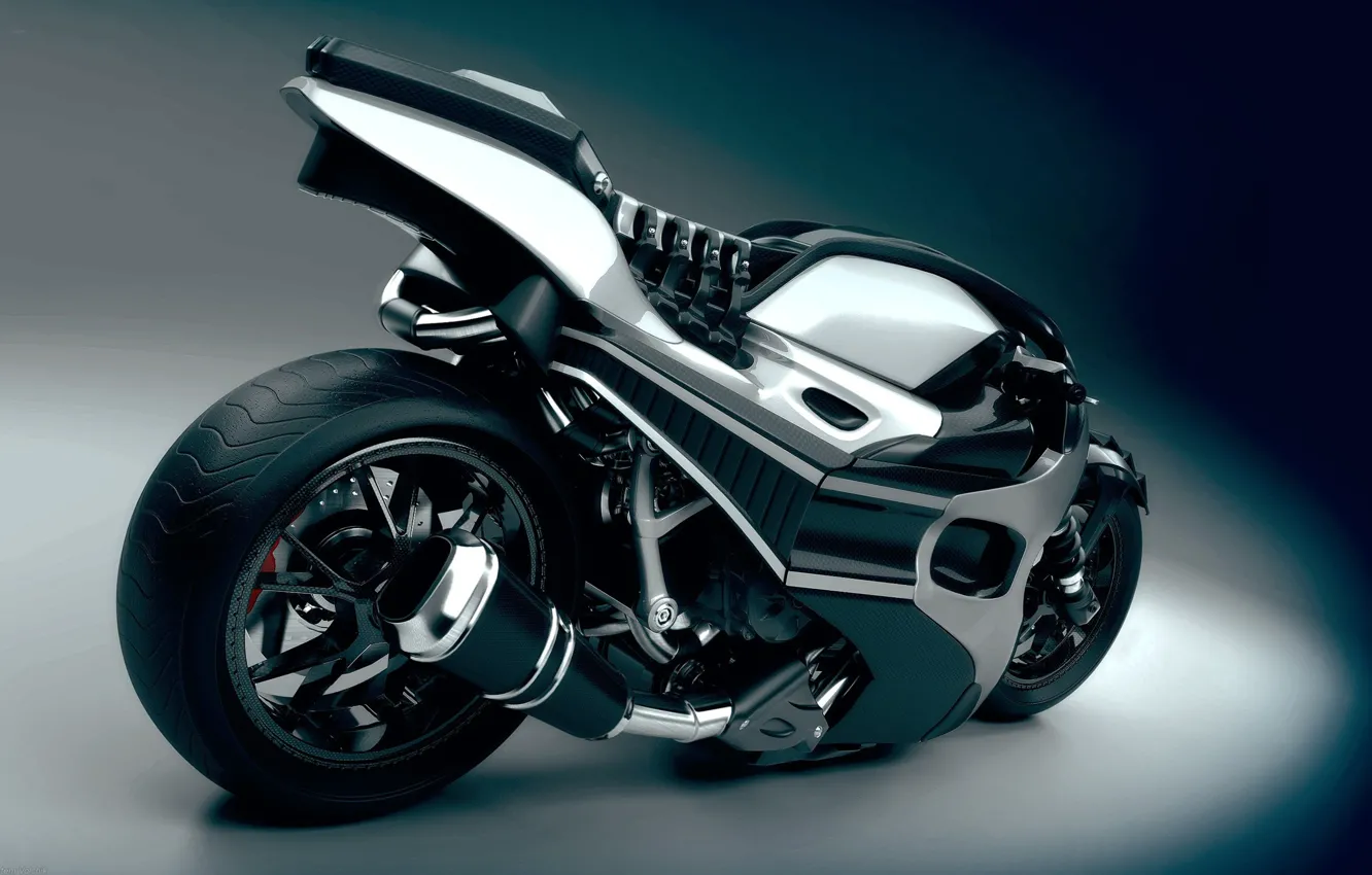 Photo wallpaper design, 3D bike, 3d motorcycle, motorcycle of the future, 3D creative design