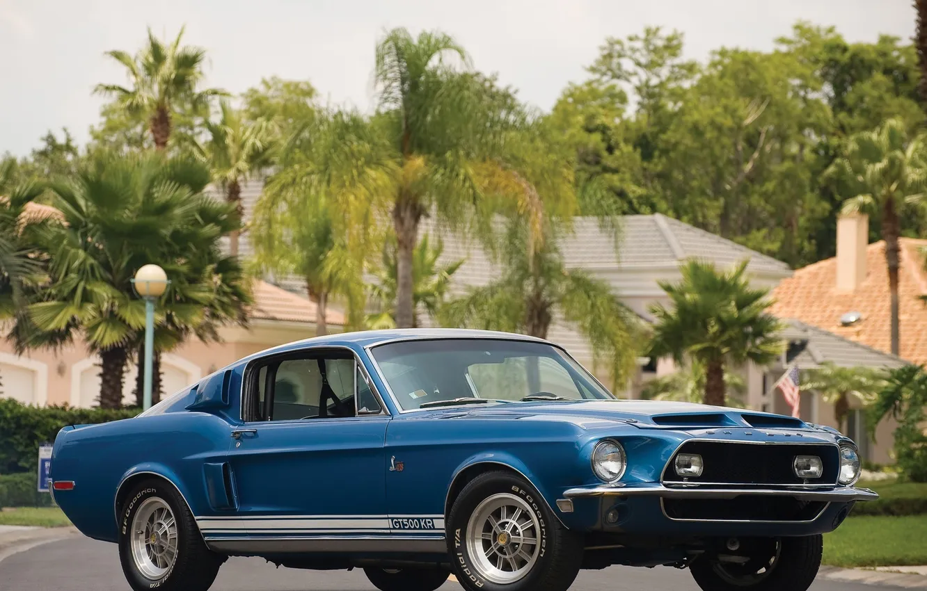 Photo wallpaper Mustang, Ford, shelby, gt500, 1968