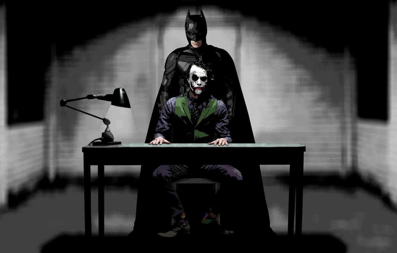 Photo wallpaper table, Joker, the film, Batman, the dark knight, comic, Joker