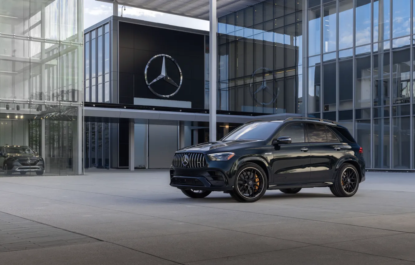 Photo wallpaper black, Mercedes-Benz, logo, Mercedes, Mercedes, AMG, Mercedes-AMG GLE 63 S 4MATIC