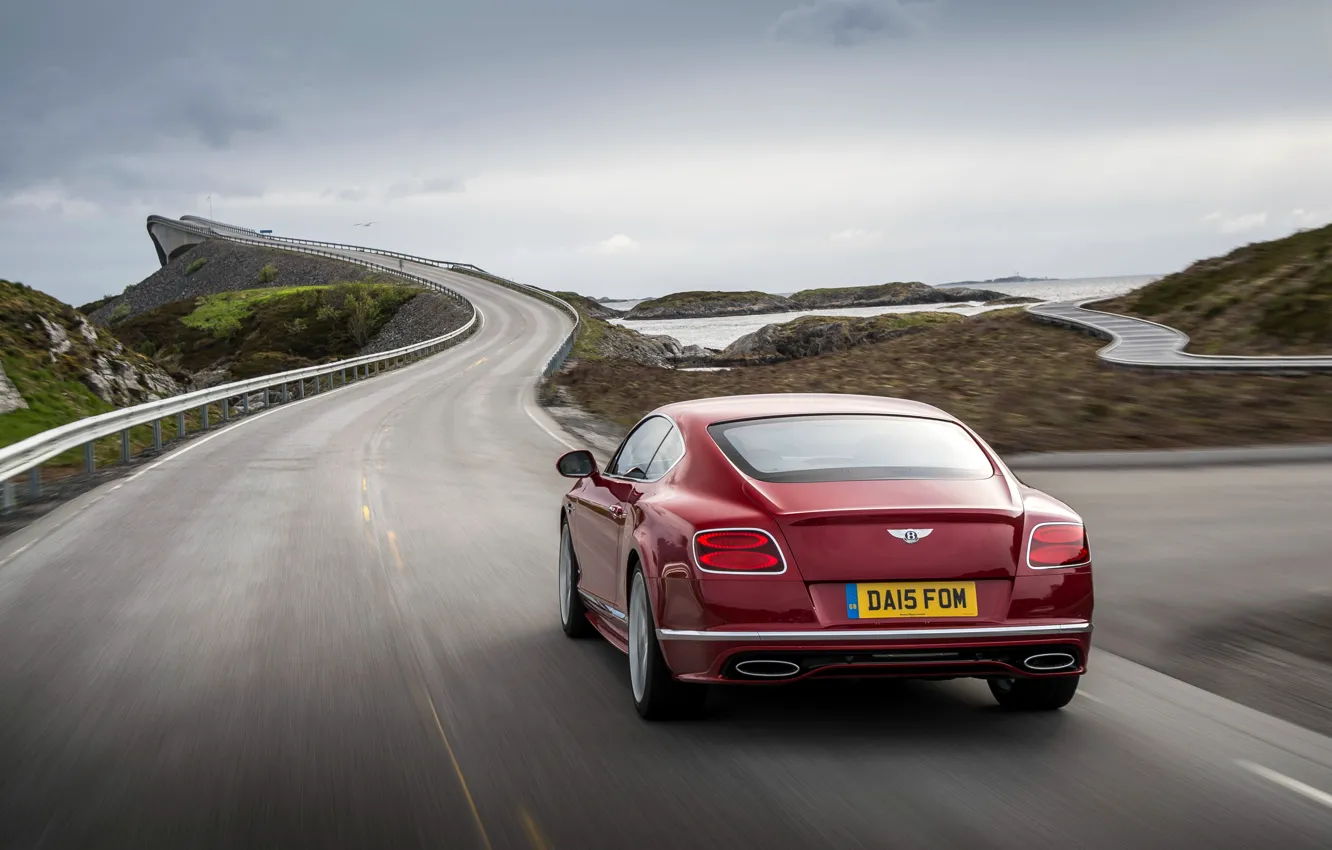 Photo wallpaper red, Bentley, Continental, Speed, Bentley, continental, 2015