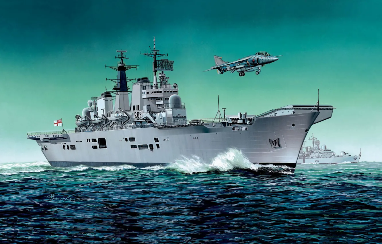 Photo wallpaper ship, art, the carrier, Navy, Navy, military, fleet, class