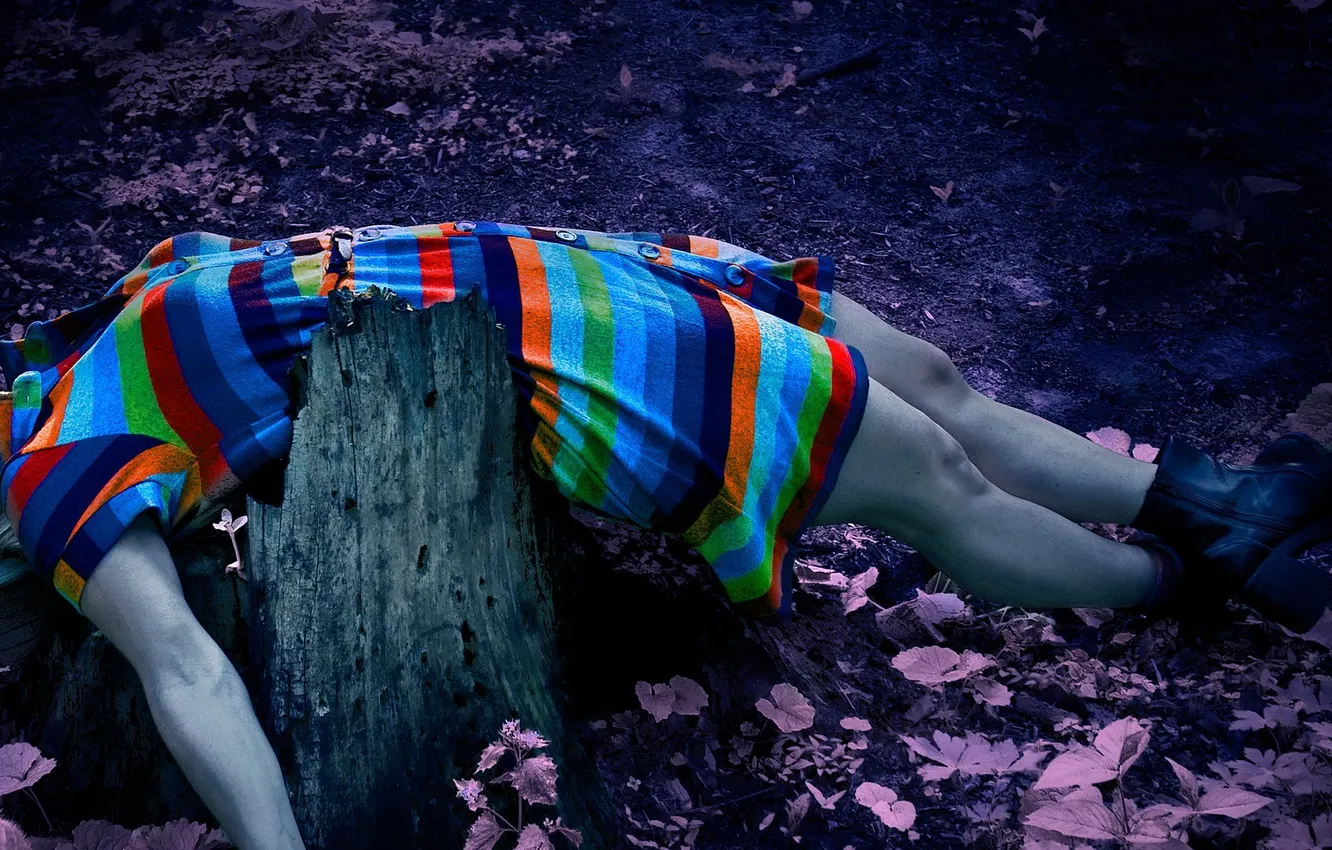 Photo wallpaper body, horror, different