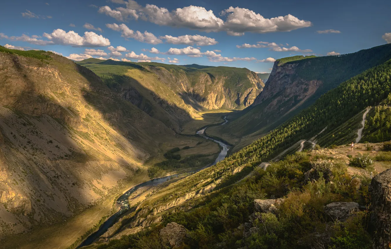 Photo wallpaper katu-Yaryk, The Republic Of Altai, The Valley Of Chulyshman