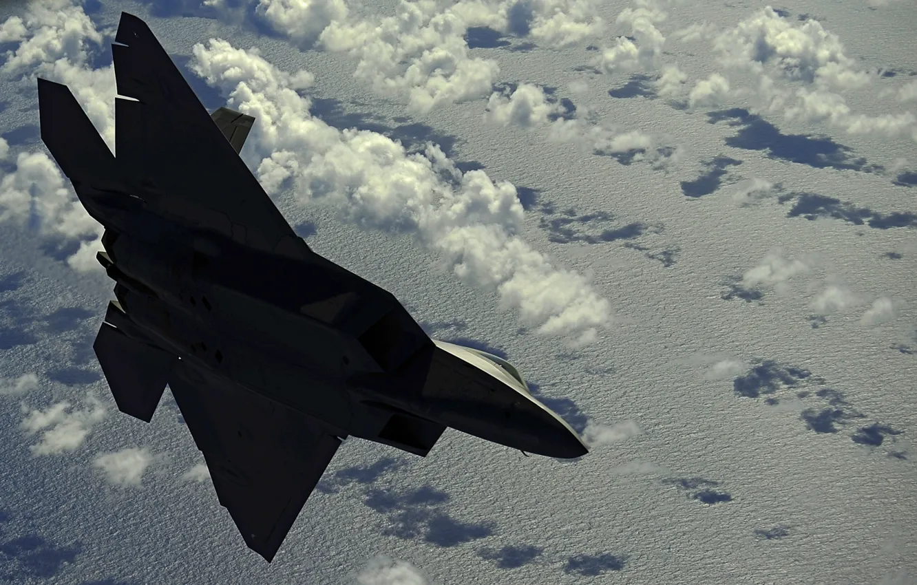 Photo wallpaper clouds, speed, fighter