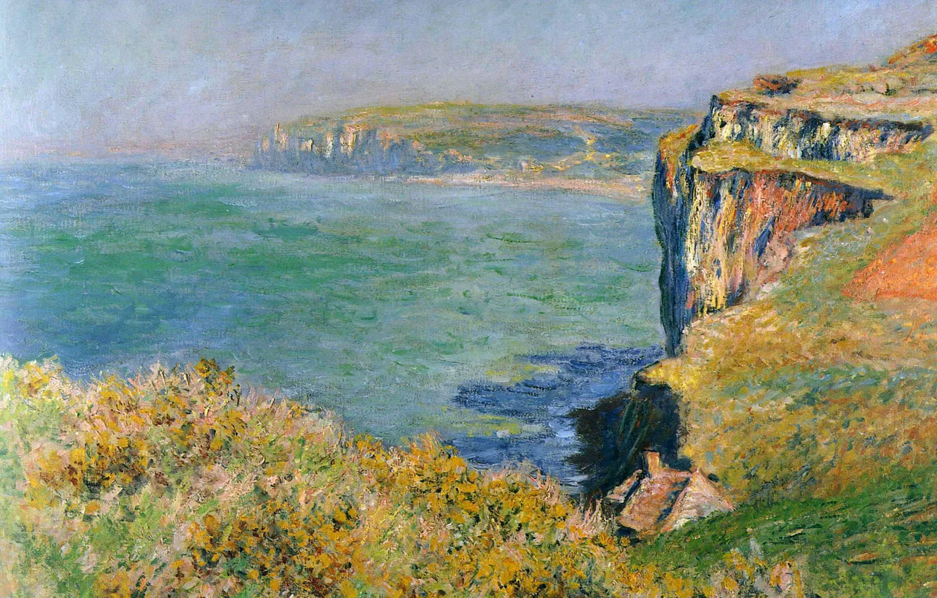 Photo wallpaper landscape, picture, Claude Monet, Rock in Granule
