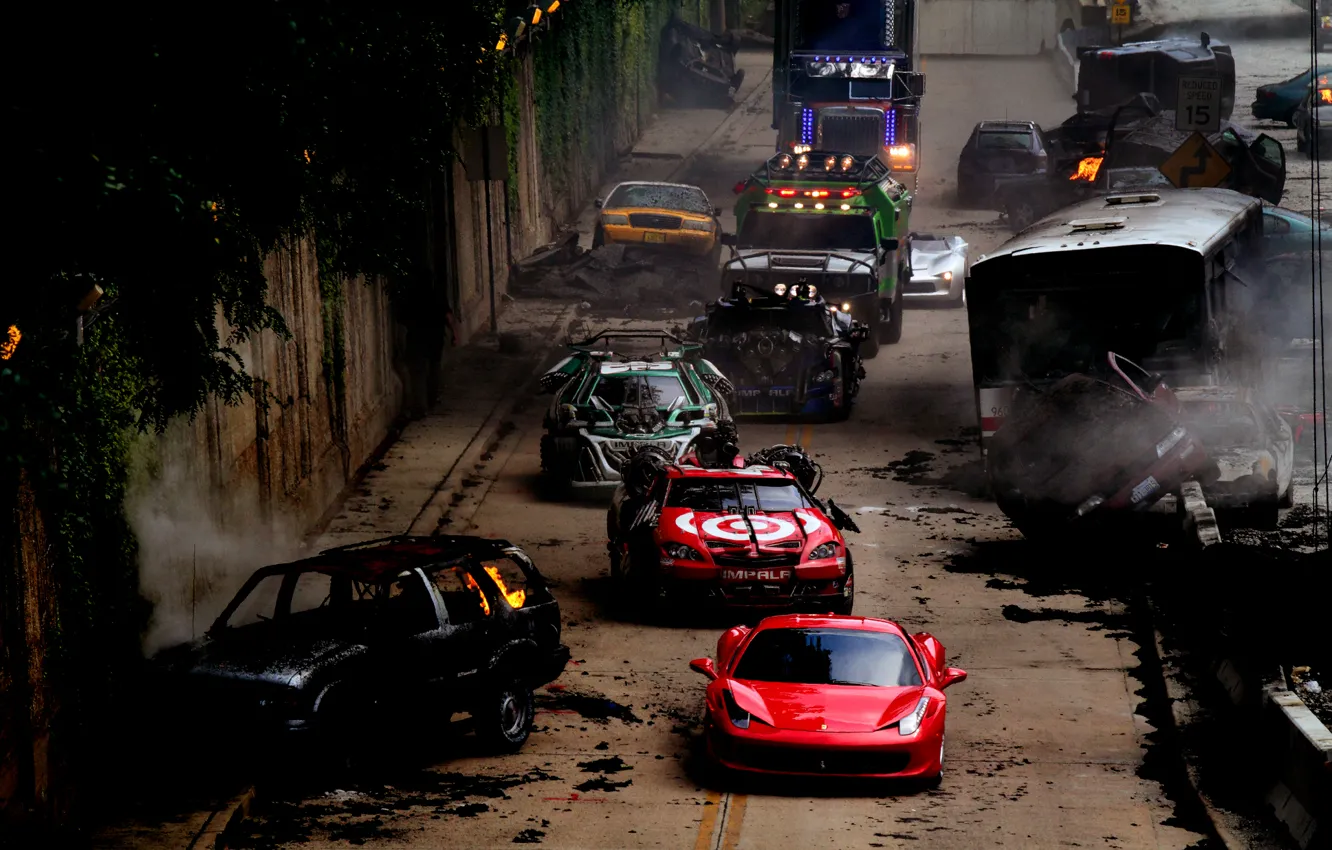 Photo wallpaper Transformers, Dark side of the moon, Transformers 3, Dark of the Moon