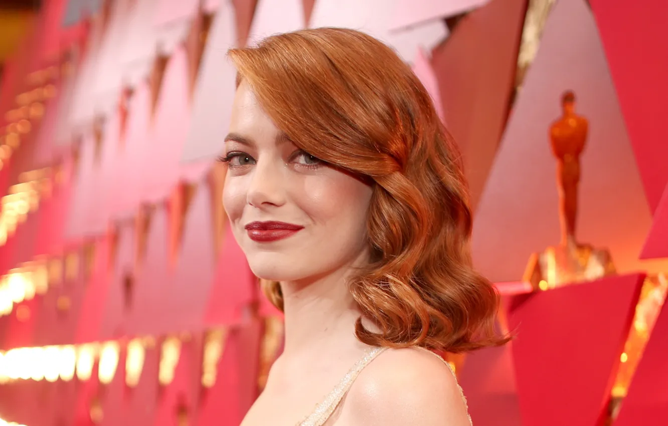 Photo wallpaper look, portrait, makeup, actress, hair, Emma Stone, Emma Stone