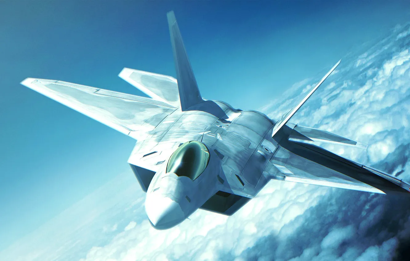 Photo wallpaper PlayStation Portable, F-22 Raptor, Namco, the eighth video game, Ace Combat X, series of arcade …