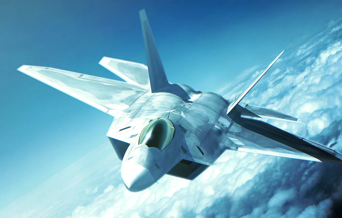 Photo wallpaper PlayStation Portable, F-22 Raptor, namco, the eighth video game, Ace Combat X, series of arcade …