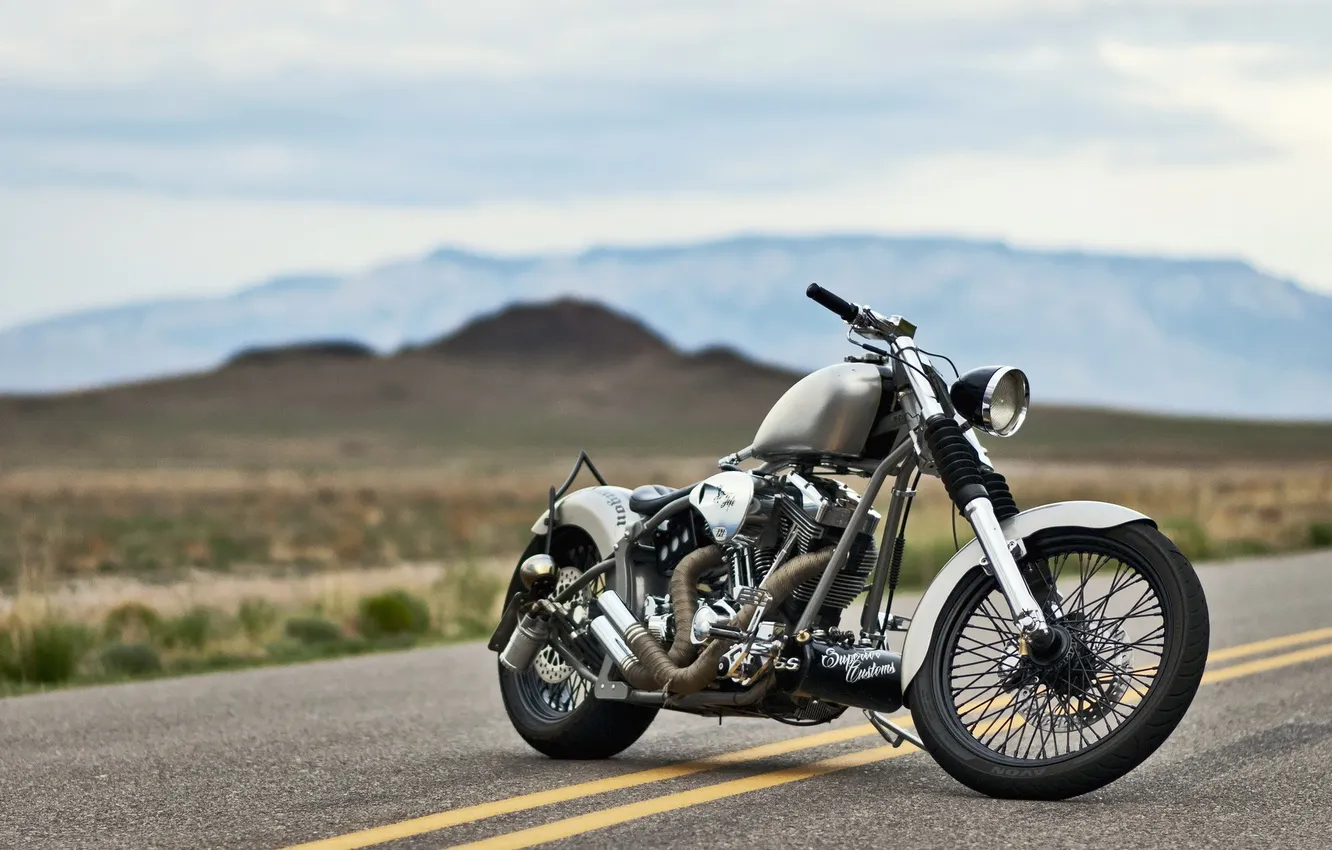 Photo wallpaper road, motorcycle, ChingonVolcano