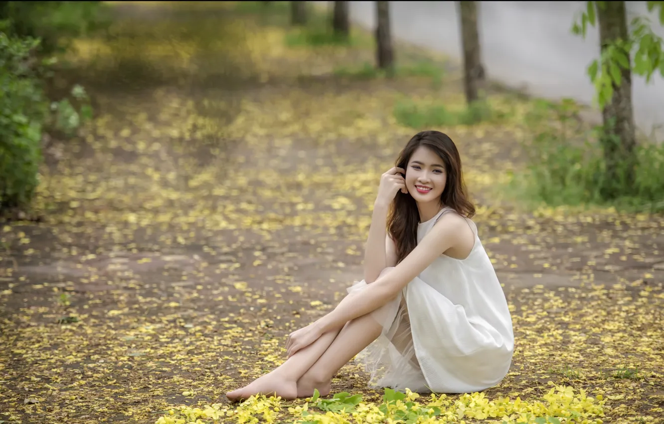 Photo wallpaper summer, girl, smile