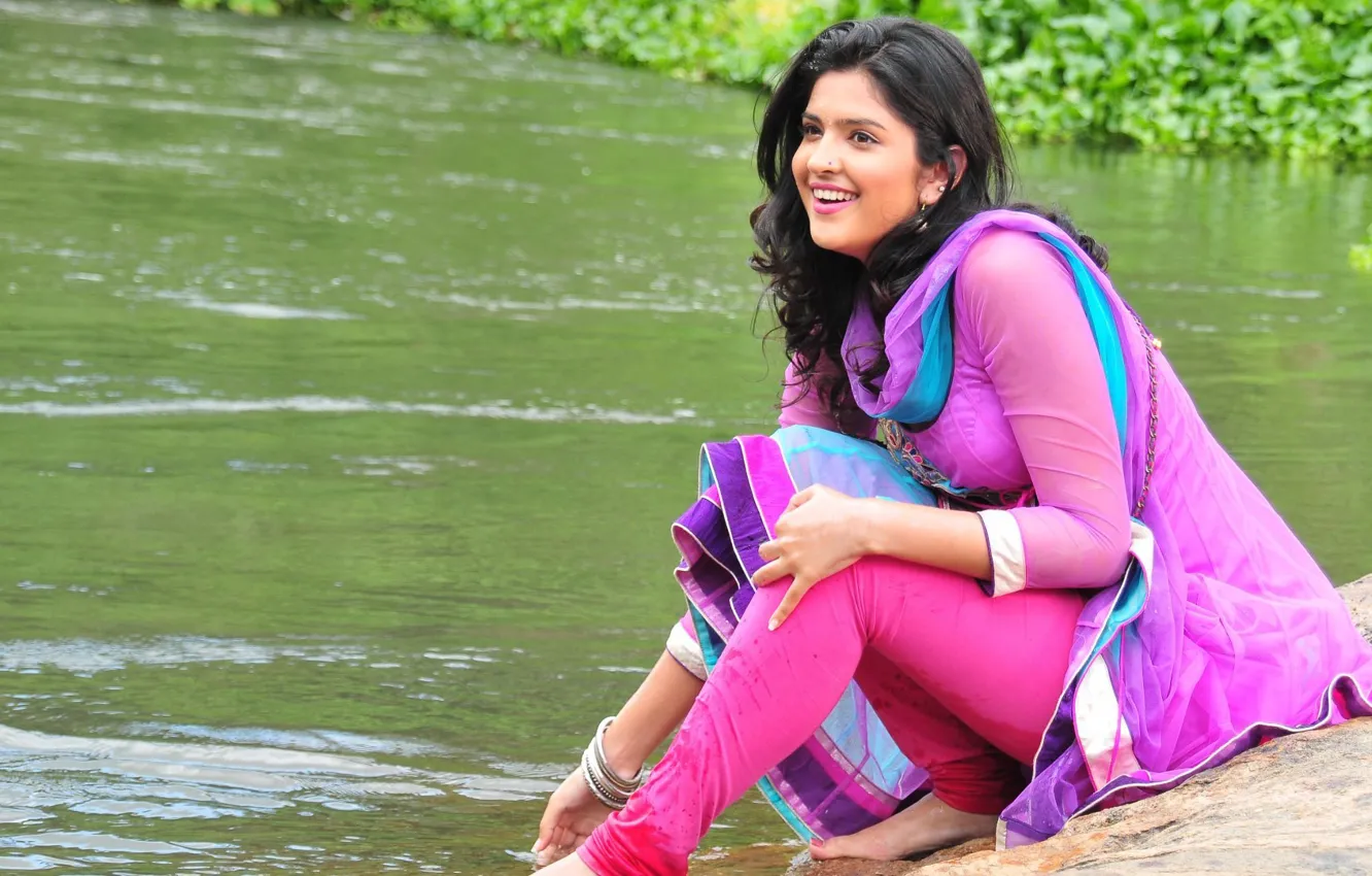 Wallpaper wet, boobs, pink, water, breasts, indian, actress, thighs for mobile and desktop