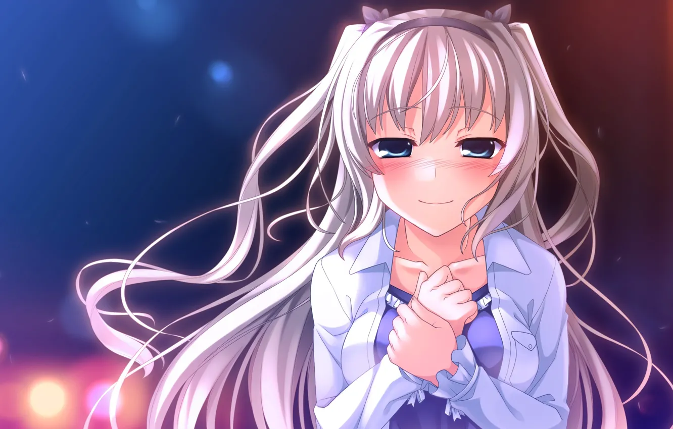 Photo wallpaper girl, background, embarrassment, game cg, sinclient, reesaa