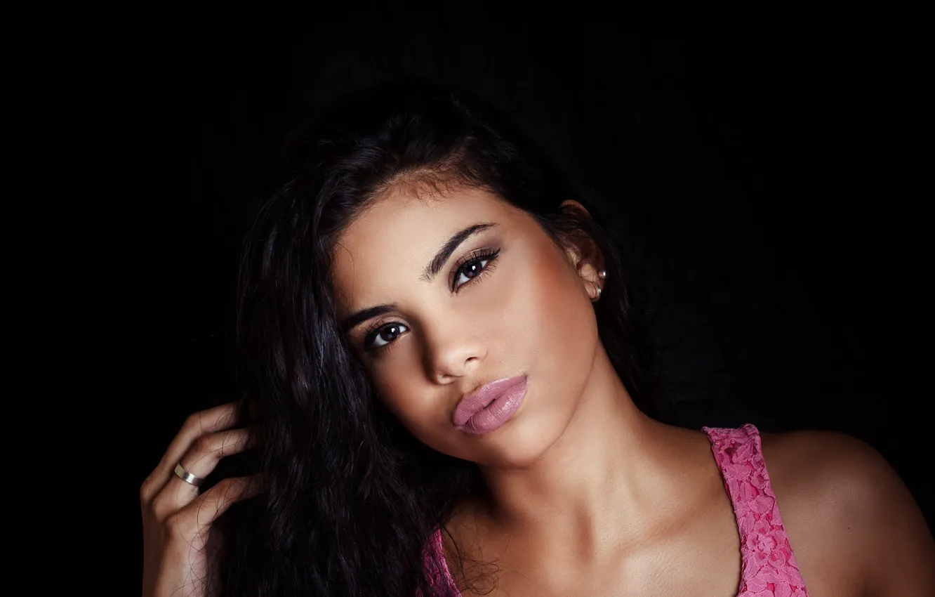 Photo wallpaper look, girl, hair, portrait, sponge, latina, right