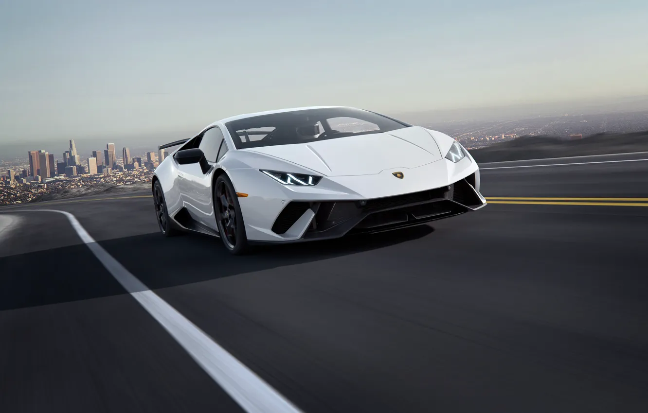 Photo wallpaper speed, Lamborghini, supercar, 2018, CGI, Performante, Huracan