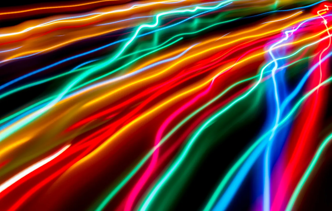 Photo wallpaper rays, line, lights, track