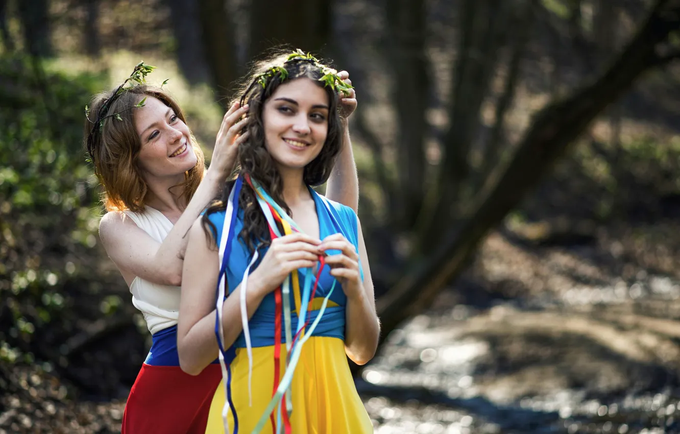 Photo wallpaper country, girls, the world, calm, friendship, Russia, Ukraine, sisters
